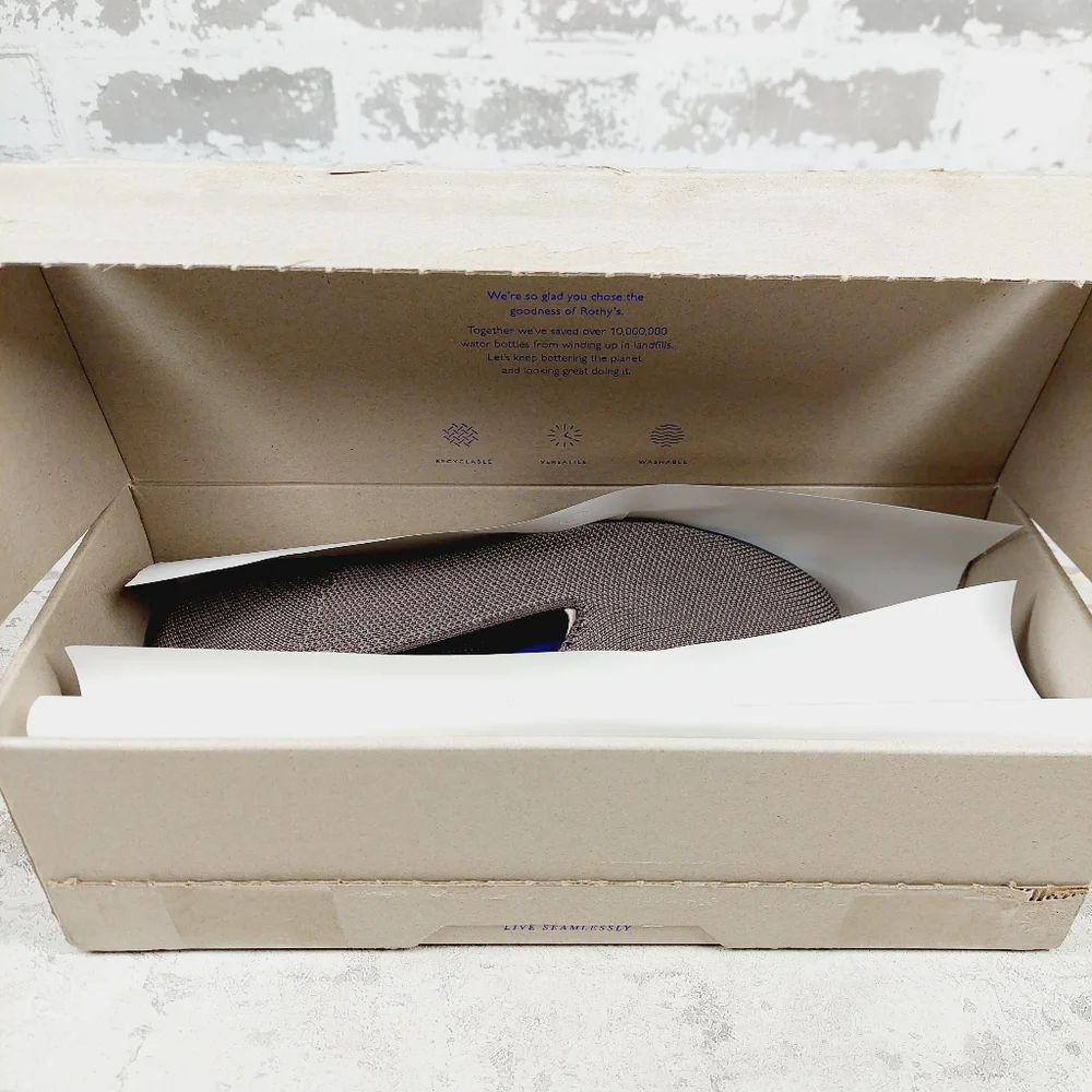 New Rothy's The Loafer Mocha Knit Round Toe Slip On Loafers T305 - Picture 8 of 10